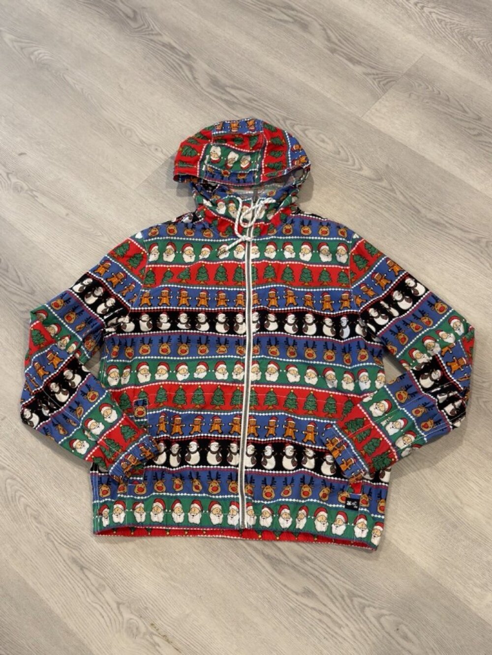 Denim & Flower Ricky Singh Ugly Christmas Hoodie Jacket Men’s Large Santa